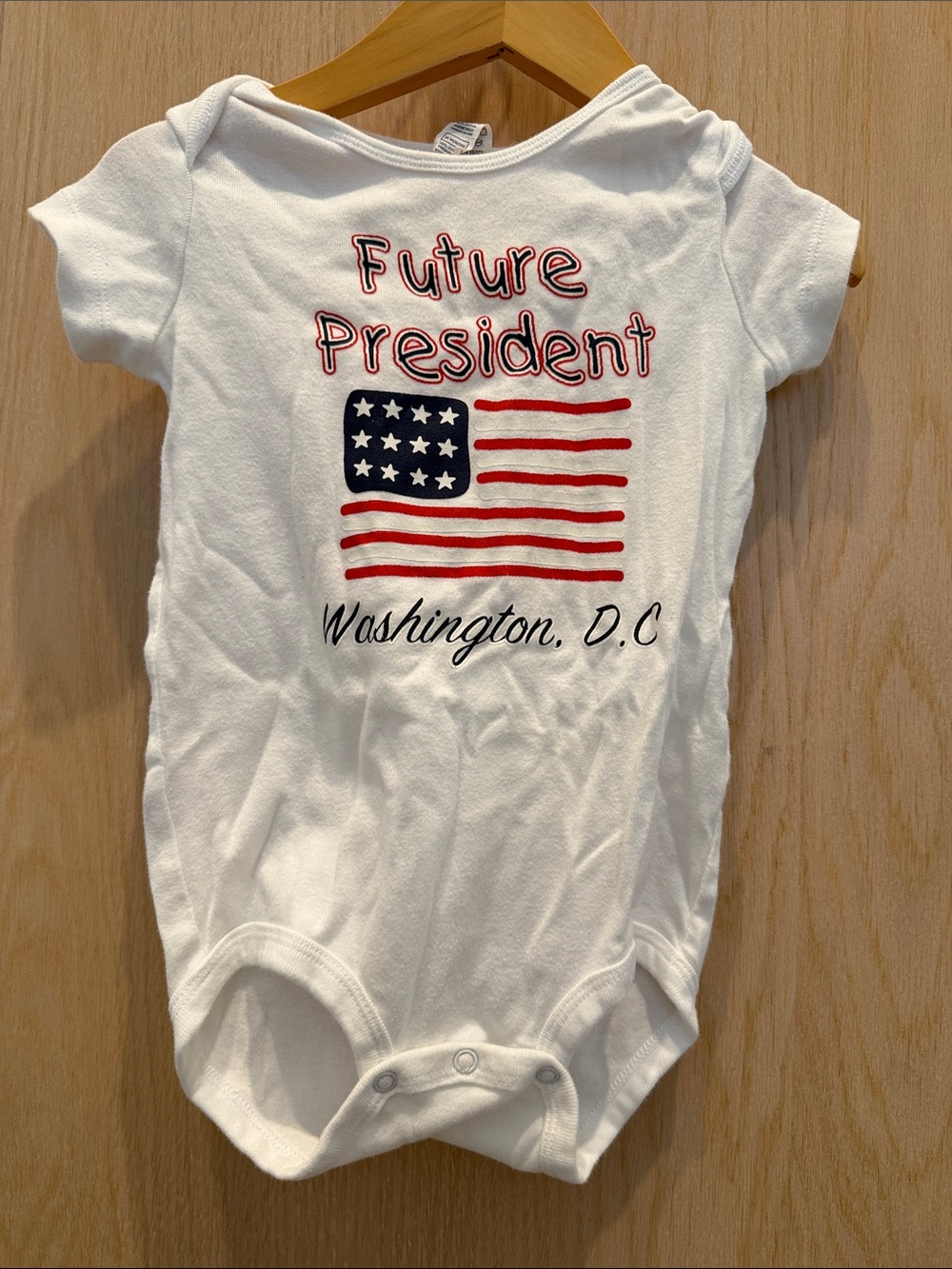 Future President White Baby One-Piece - Washington, D.C.